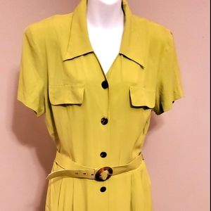 Retro 80s Lime Green Dress